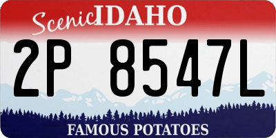 ID license plate 2P8547L