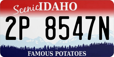 ID license plate 2P8547N