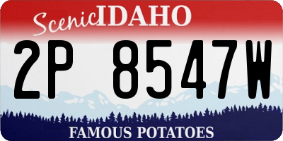 ID license plate 2P8547W