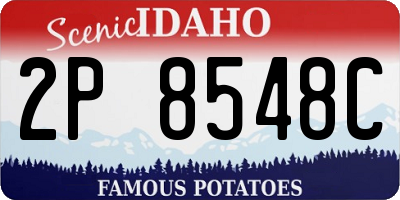 ID license plate 2P8548C