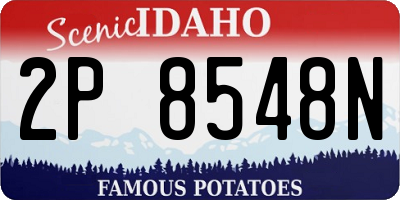 ID license plate 2P8548N