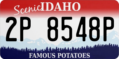 ID license plate 2P8548P