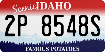 ID license plate 2P8548S