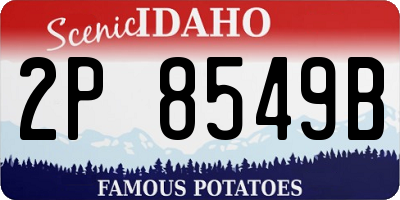 ID license plate 2P8549B