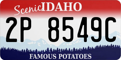 ID license plate 2P8549C