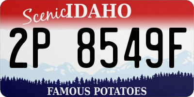 ID license plate 2P8549F