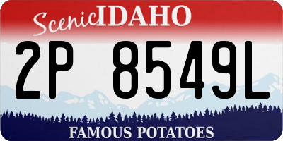 ID license plate 2P8549L