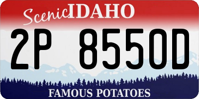 ID license plate 2P8550D