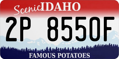 ID license plate 2P8550F