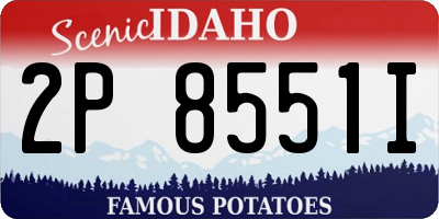 ID license plate 2P8551I