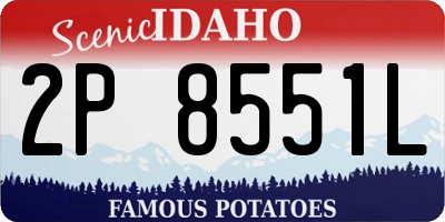 ID license plate 2P8551L