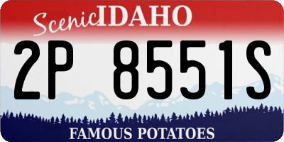 ID license plate 2P8551S