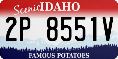 ID license plate 2P8551V