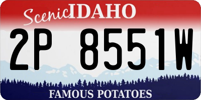 ID license plate 2P8551W