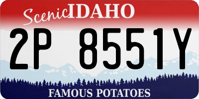 ID license plate 2P8551Y