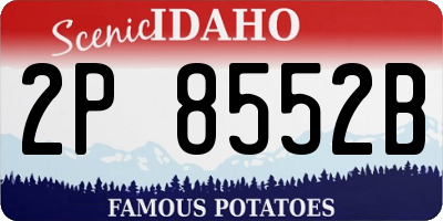 ID license plate 2P8552B