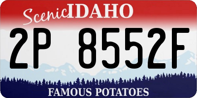 ID license plate 2P8552F