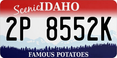ID license plate 2P8552K