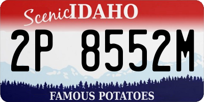 ID license plate 2P8552M