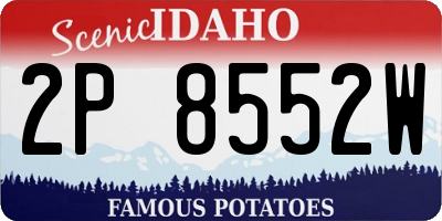 ID license plate 2P8552W