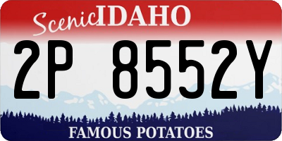 ID license plate 2P8552Y