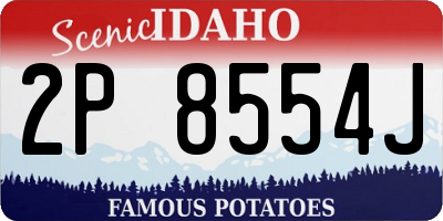 ID license plate 2P8554J