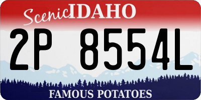 ID license plate 2P8554L