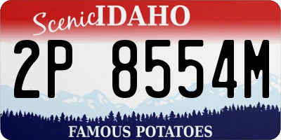 ID license plate 2P8554M
