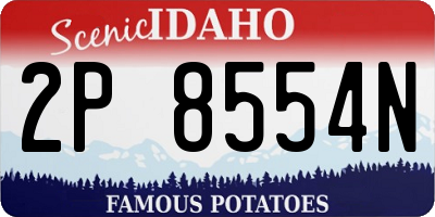 ID license plate 2P8554N