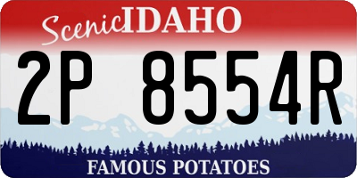 ID license plate 2P8554R