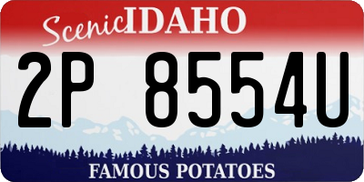 ID license plate 2P8554U