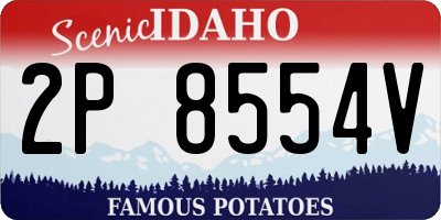 ID license plate 2P8554V