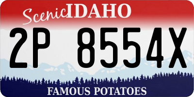 ID license plate 2P8554X