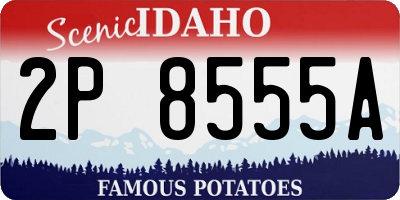 ID license plate 2P8555A