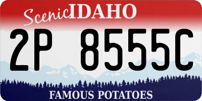 ID license plate 2P8555C