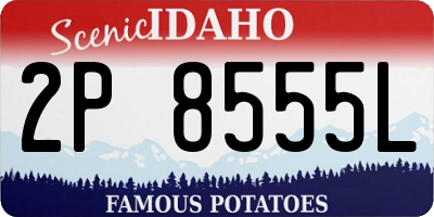 ID license plate 2P8555L