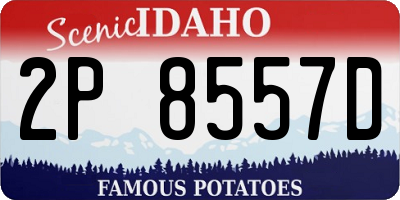 ID license plate 2P8557D