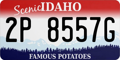 ID license plate 2P8557G
