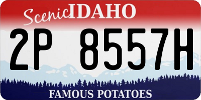 ID license plate 2P8557H