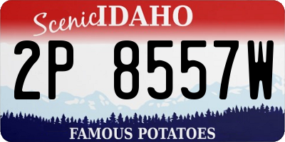 ID license plate 2P8557W