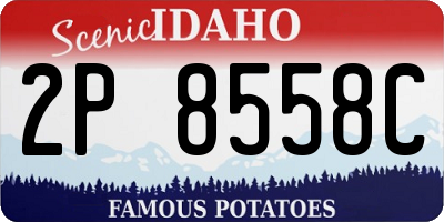 ID license plate 2P8558C