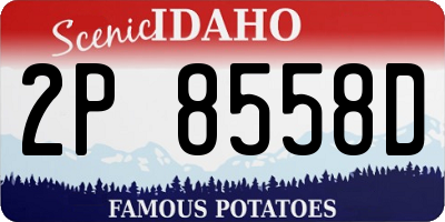 ID license plate 2P8558D