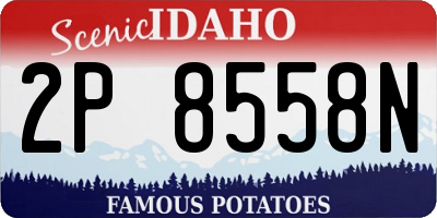 ID license plate 2P8558N