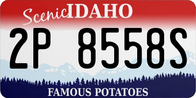 ID license plate 2P8558S