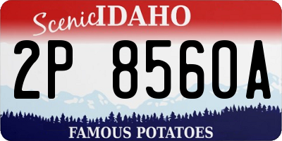 ID license plate 2P8560A
