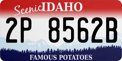ID license plate 2P8562B