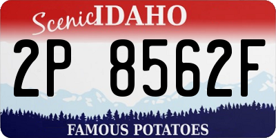 ID license plate 2P8562F