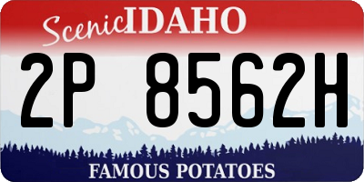 ID license plate 2P8562H