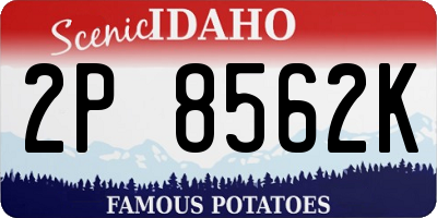ID license plate 2P8562K