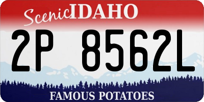 ID license plate 2P8562L